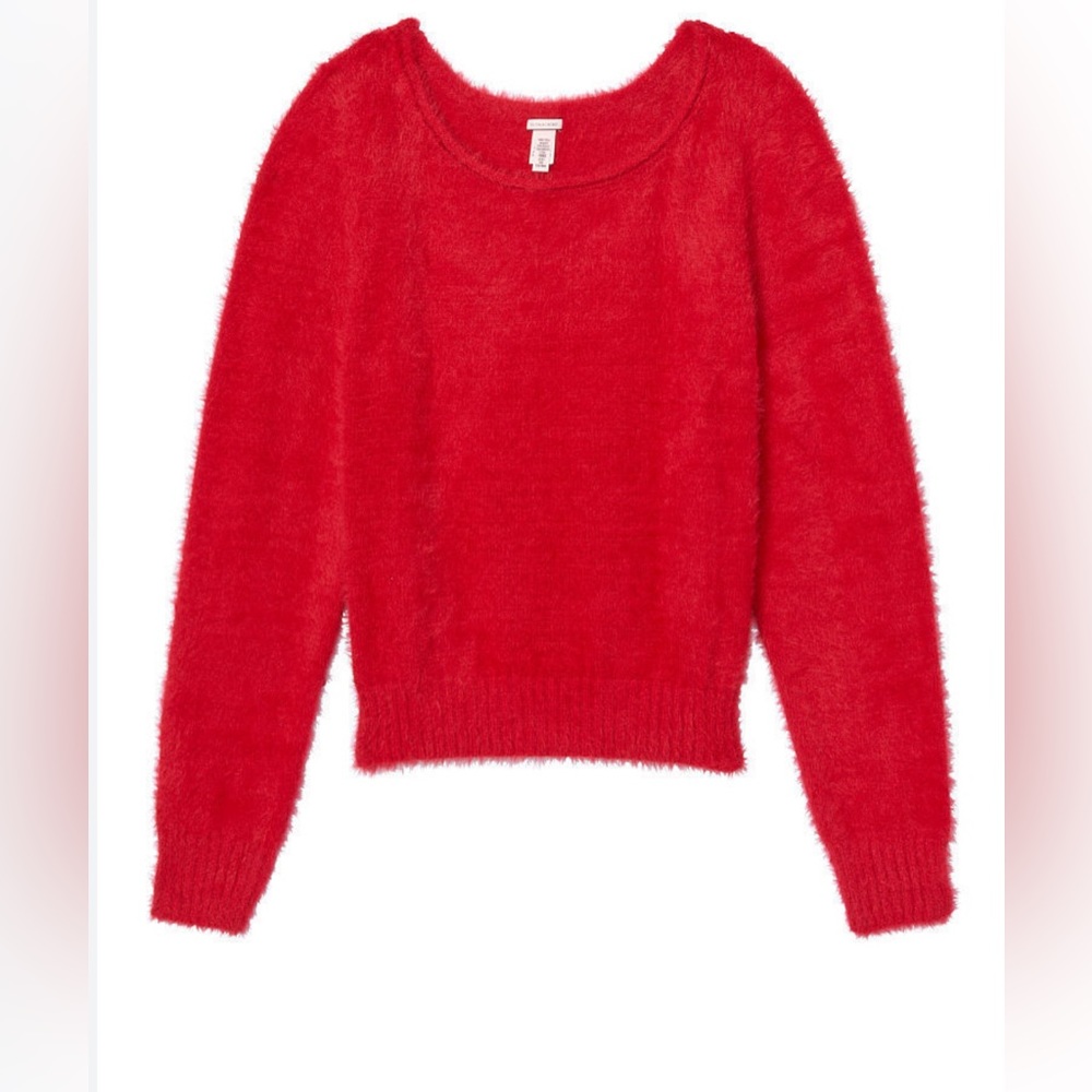 VICTORIA'S SECRET FUZZY SWEATER M  RED LICORICE, Valentine day